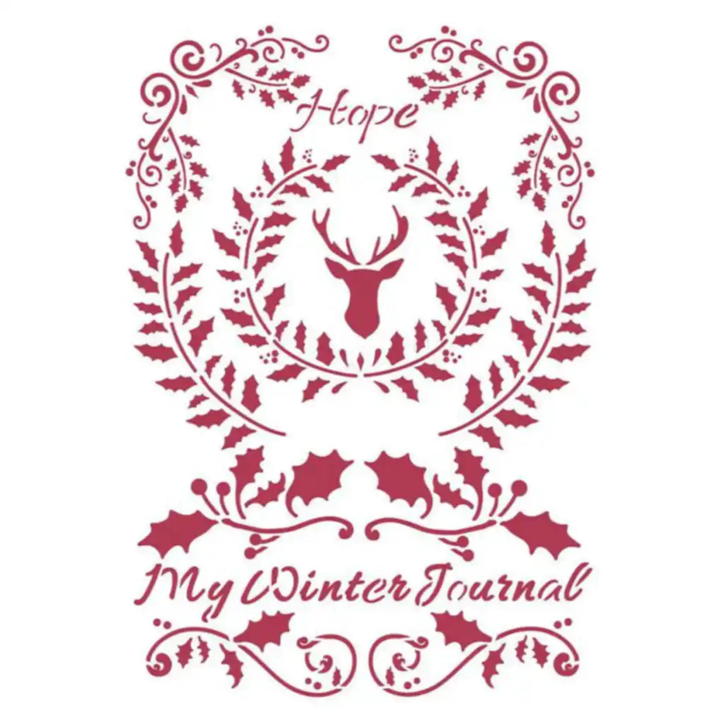 Hope, Winter Tales Stencil, 8.27in x 11.69in