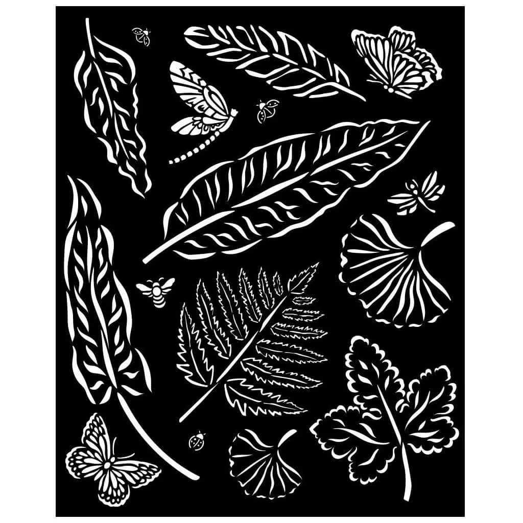 Sunflower Art Leaves Stencil, 20cm x 25cm