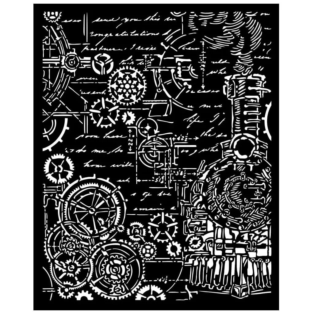 Sir Vagabond Fantasy World Gears Stencil, 20cm to 25cm