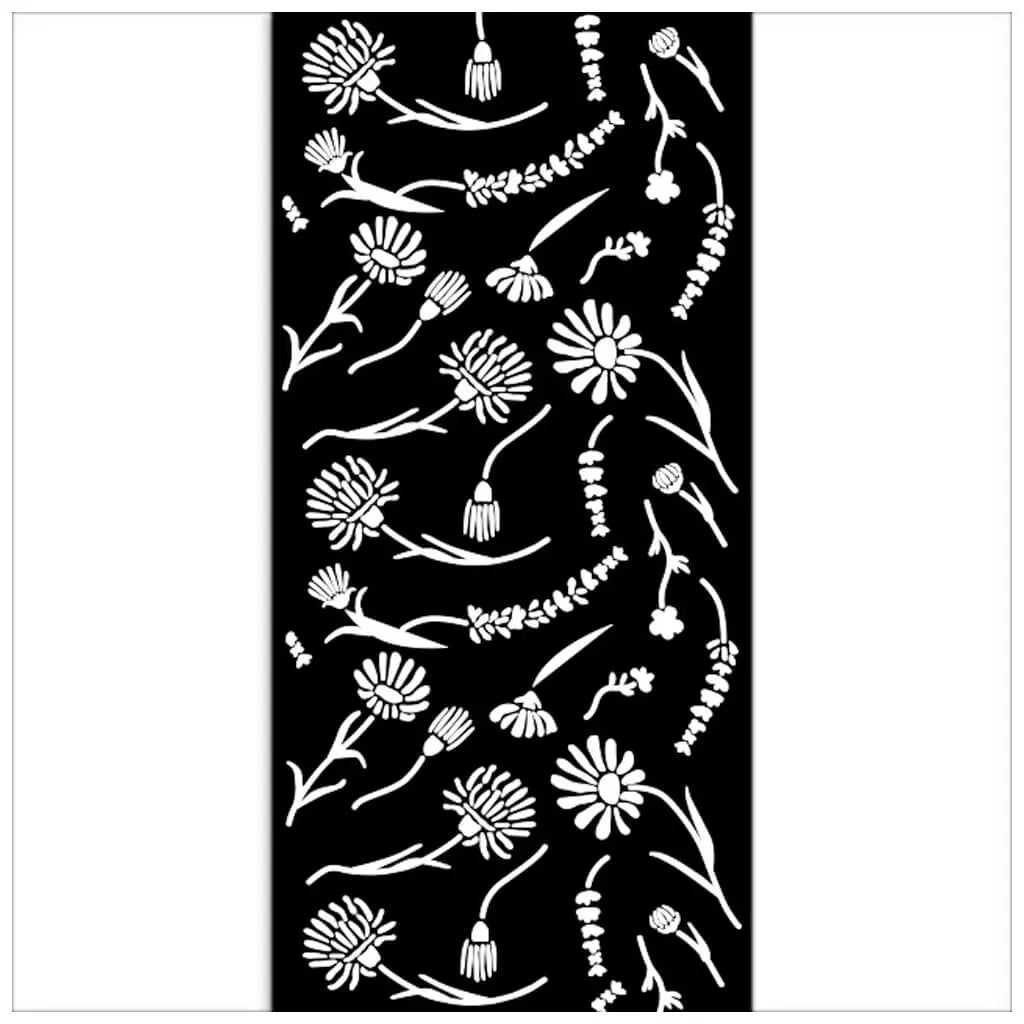 Create Happiness Welcome Home Flowers Stencil, 12cm x 25cm