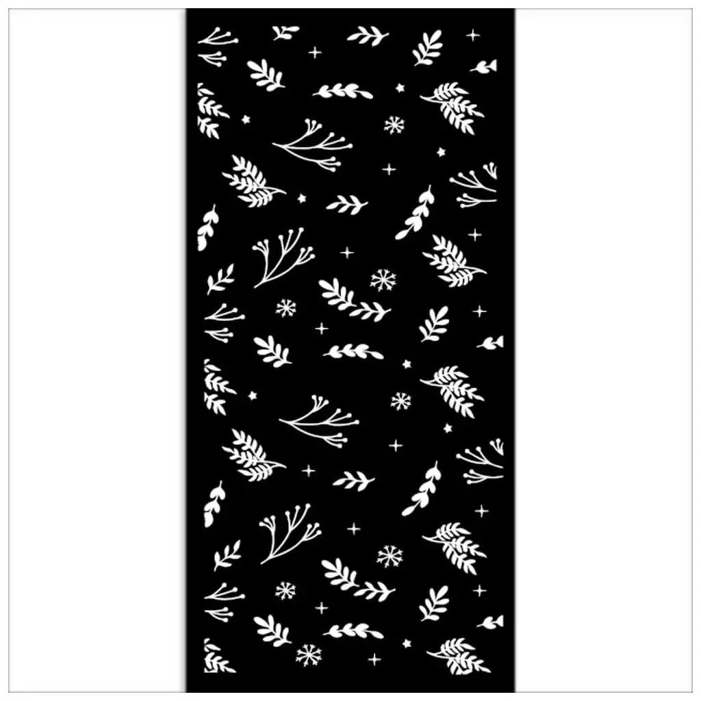 Leaves and Little Branches Stencil, 12cm x 25cm