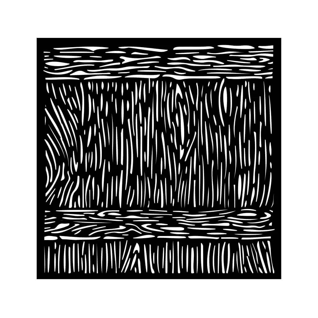 Sunflower Art Wood Texture Stencil, 18cm x 18cm