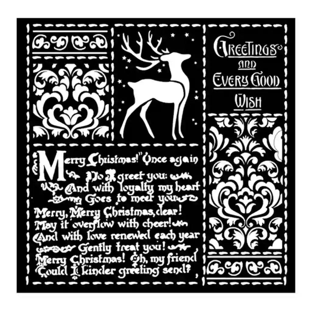 Christmas Letters Stencil, 7in x 7in