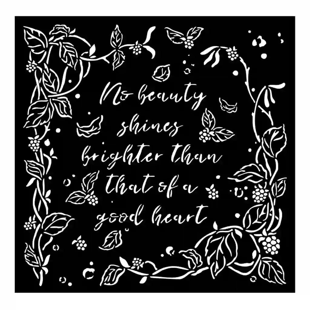 Woodland Frame With Leaves Stencil, 18cm x 18cm