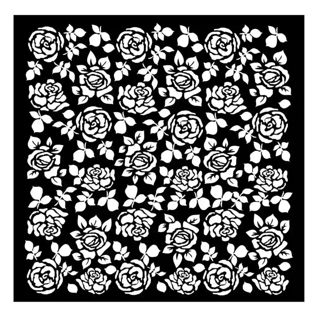 Precious Roses Pattern Stencil, 7in x 7in