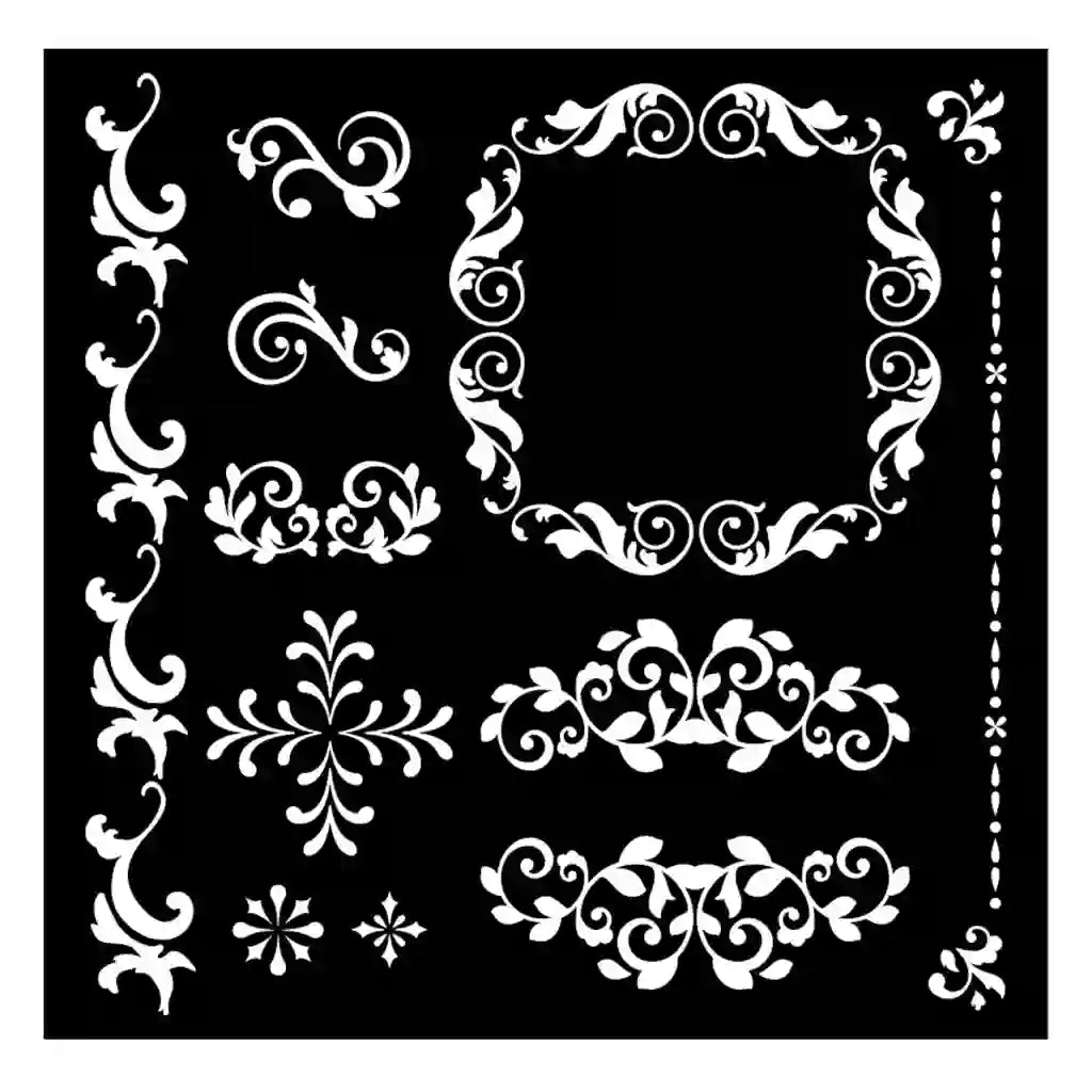 Precious Frames Stencil, 7in x 7in