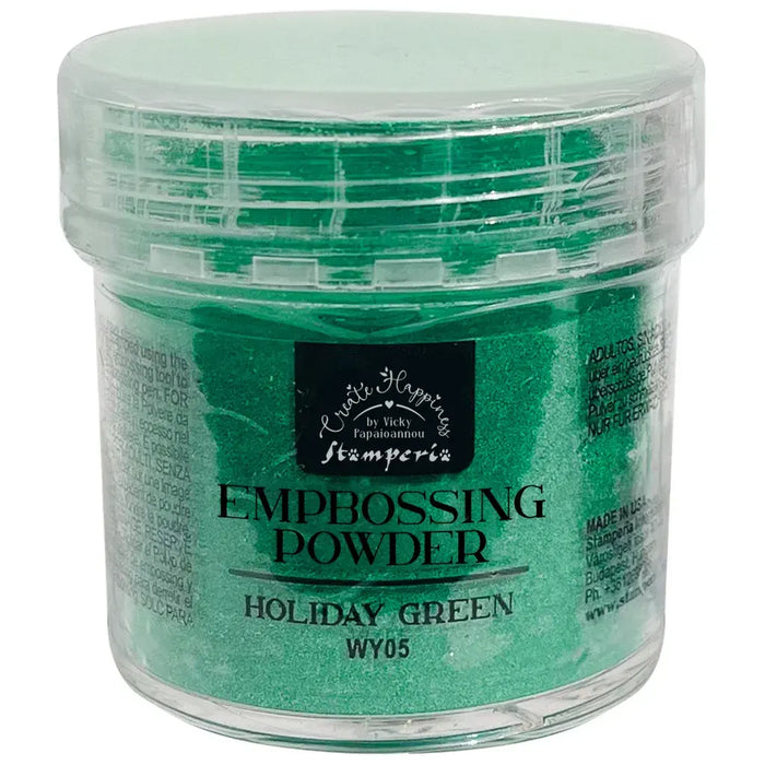 Create Happiness Embossing Powder Holiday Green