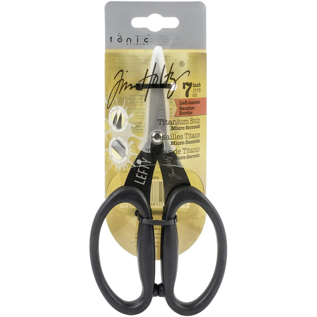 Tim Holtz Non-Stick Titanium Micro Serrated Scissors 7"