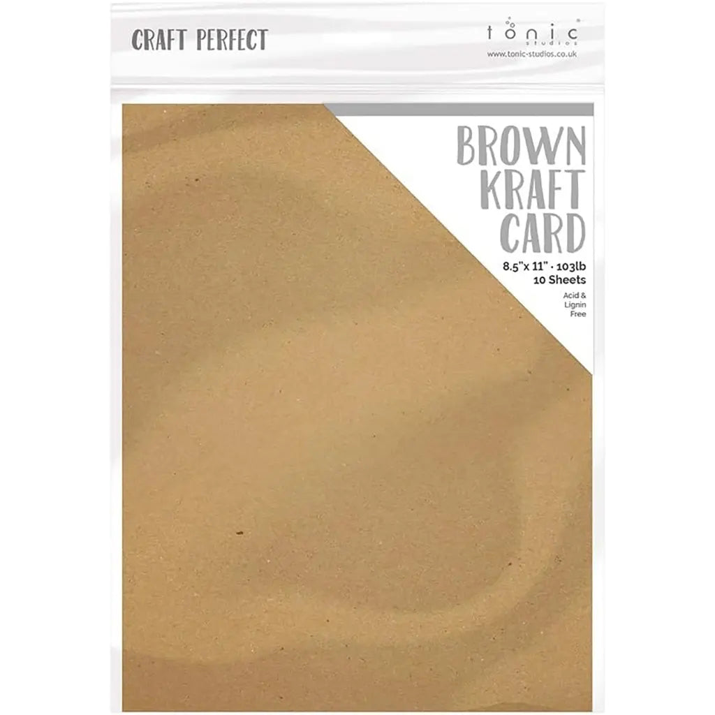 Craft Perfect Kraft Cardstock 8.5"X11" 10/Pkg Brown