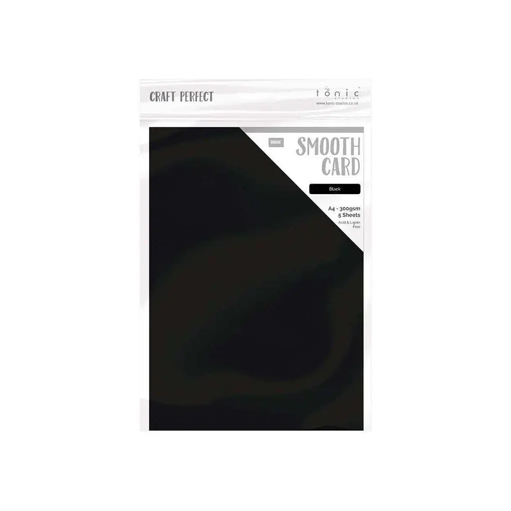 Craft Perfect Smooth Cardstock A4 5/Pkg Black