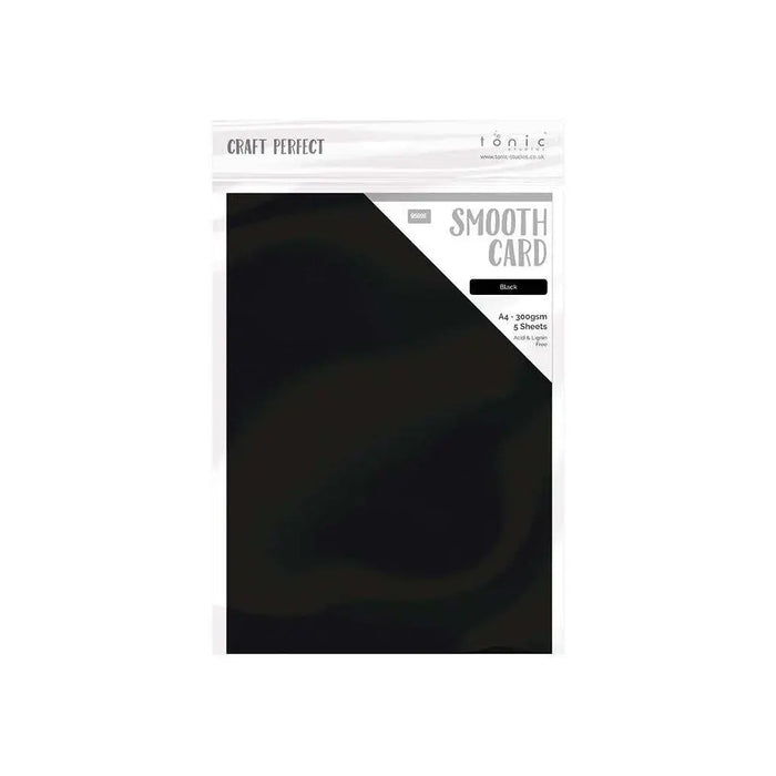 Craft Perfect Smooth Cardstock A4 5/Pkg Black