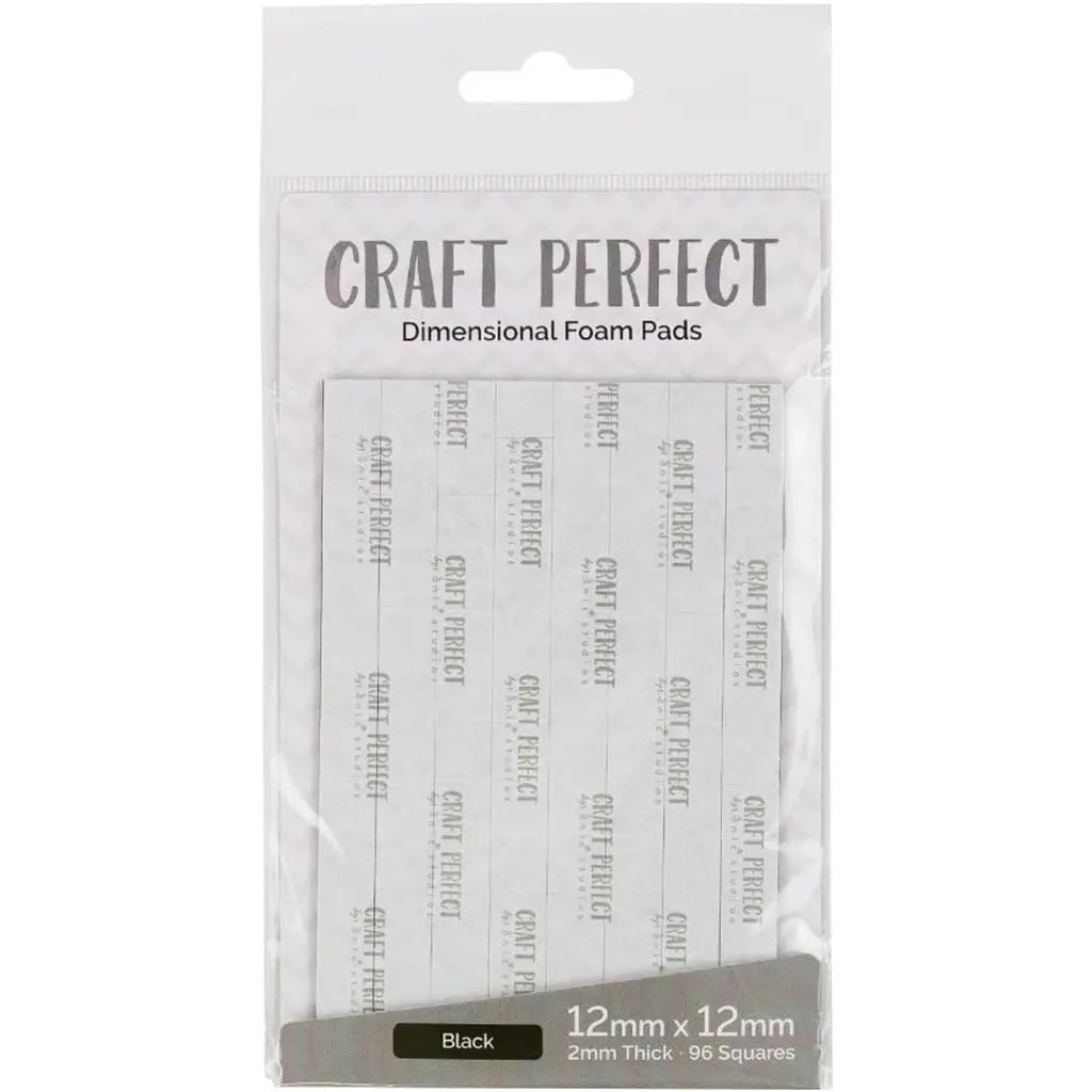 Craft Perfect Dimensional Foam Pads 12mmX12mm black