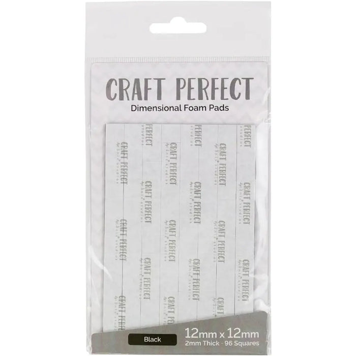 Craft Perfect Dimensional Foam Pads 12mmX12mm black