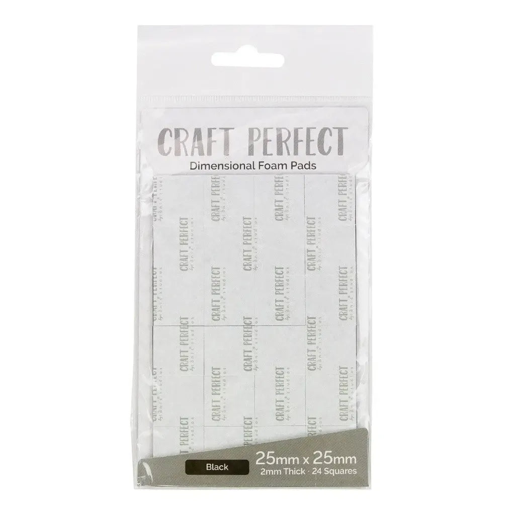 Craft Perfect Dimensional Foam Pads 25mmX25mm black