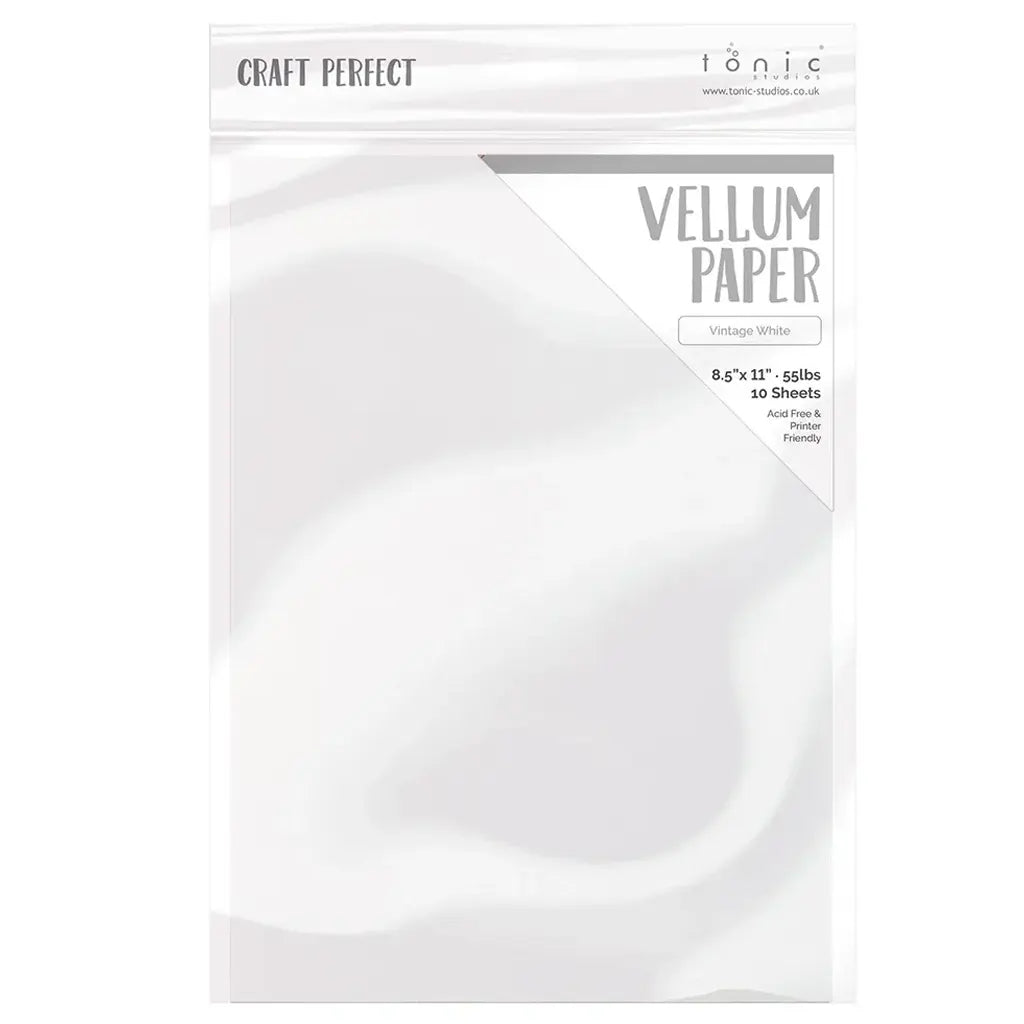 Craft Perfect Vellum Paper 8.5"X11" 10/Pkg Vintage White