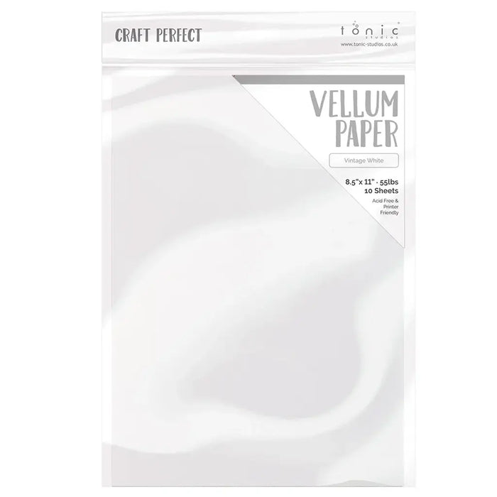 Craft Perfect Vellum Paper 8.5"X11" 10/Pkg Vintage White