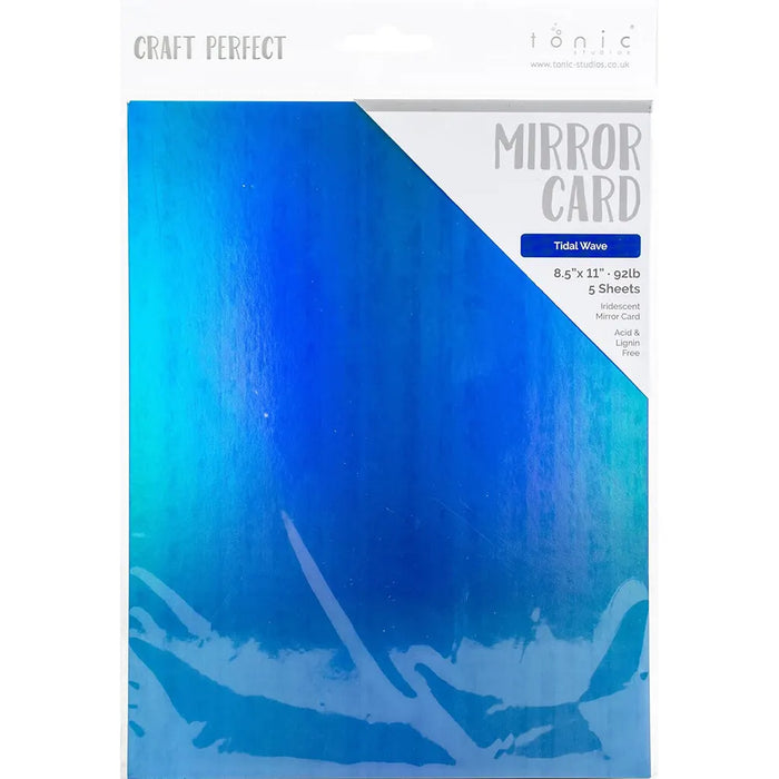 Craft Perfect Iridescent Mirror Cardstock 8.5""X11"" 5/Pkg Tidal Wave"