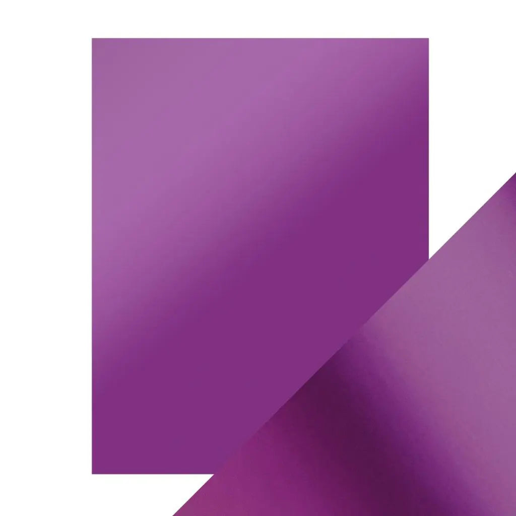 Craft Perfect Satin Mirror Cardstock 8.5"X11" 5/Pkg Satin -Purple Mist