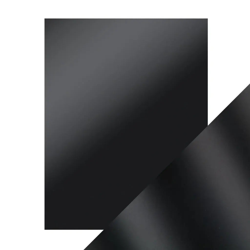 Craft Perfect Satin Mirror Cardstock 8.5"X11" 5/Pkg Satin -Black Velvet