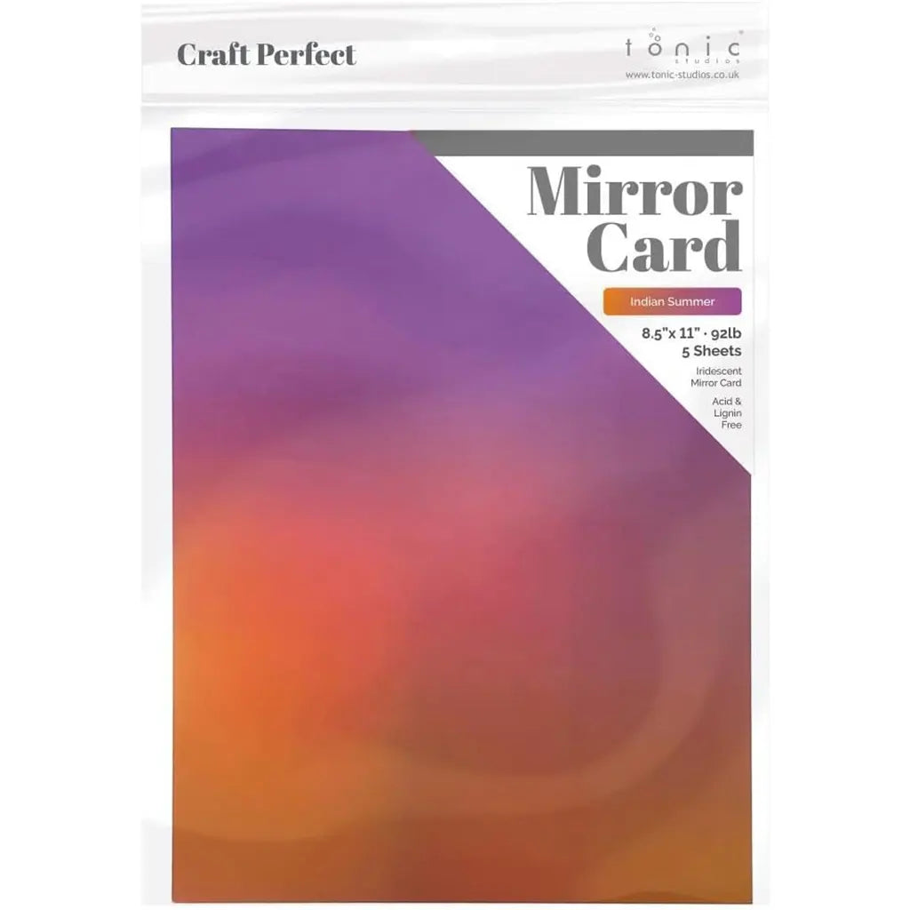 Craft Perfect Ombre Iridescent Mirror Cardstock 8.5"X11" Indian Summer