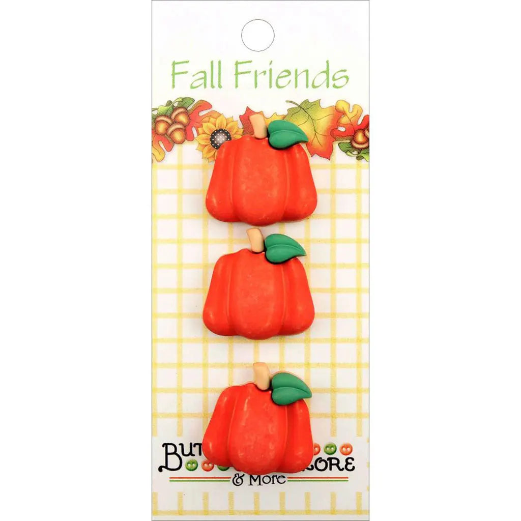 Buttons Galore Fall Buttons 3/Pkg Pumpkins