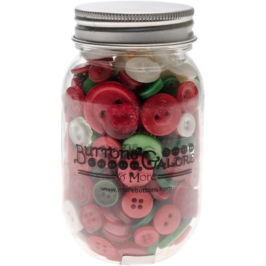 Buttons Galore Button Mason Jars Christmas