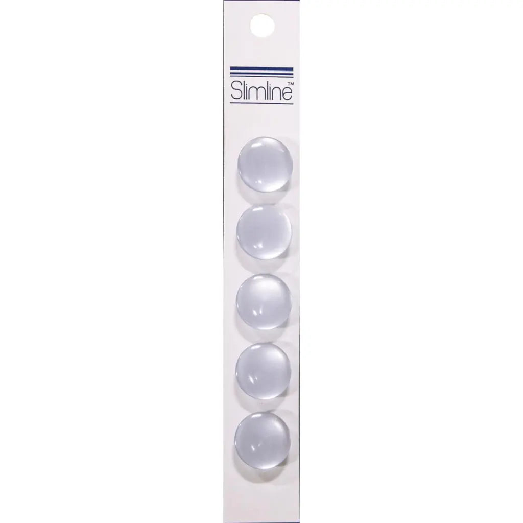 Slimline Buttons Light Blue Shank 5/8" 5/Pkg