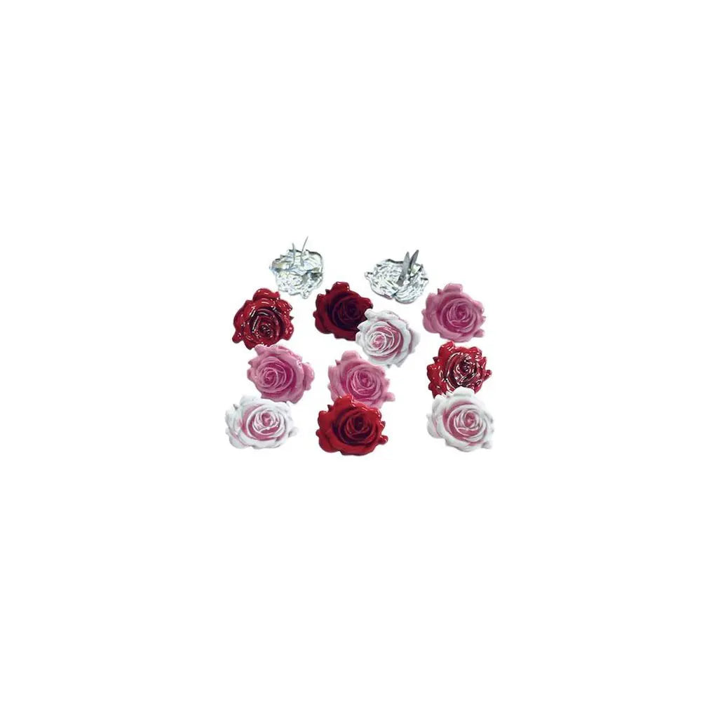 Eyelet Outlet Shape Brads 12/Pkg Rose