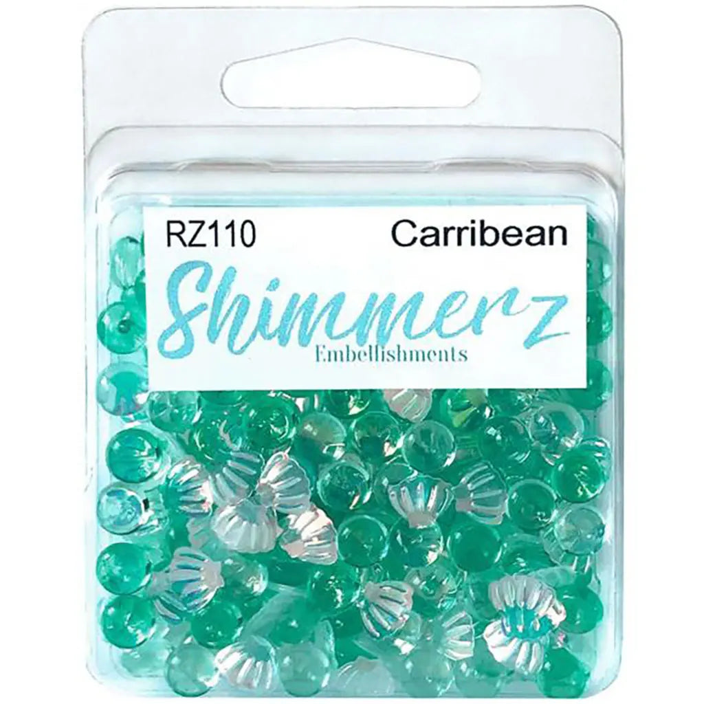 Buttons Galore Shimmerz Embellishments 18g Carribean