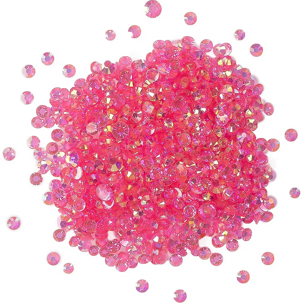 Buttons Galore Crystalz Clear Flat Back Gems Strawberry
