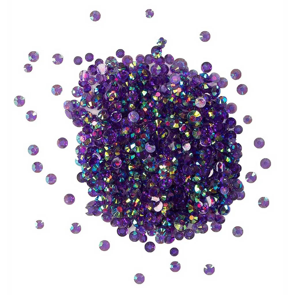 Buttons Galore Crystalz Clear Flat Back Gems Plum