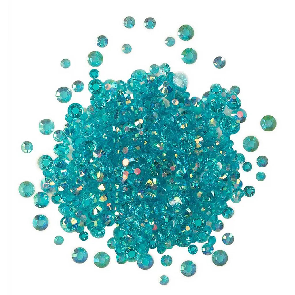 Buttons Galore Crystalz Clear Flat Back Gems Carribbean