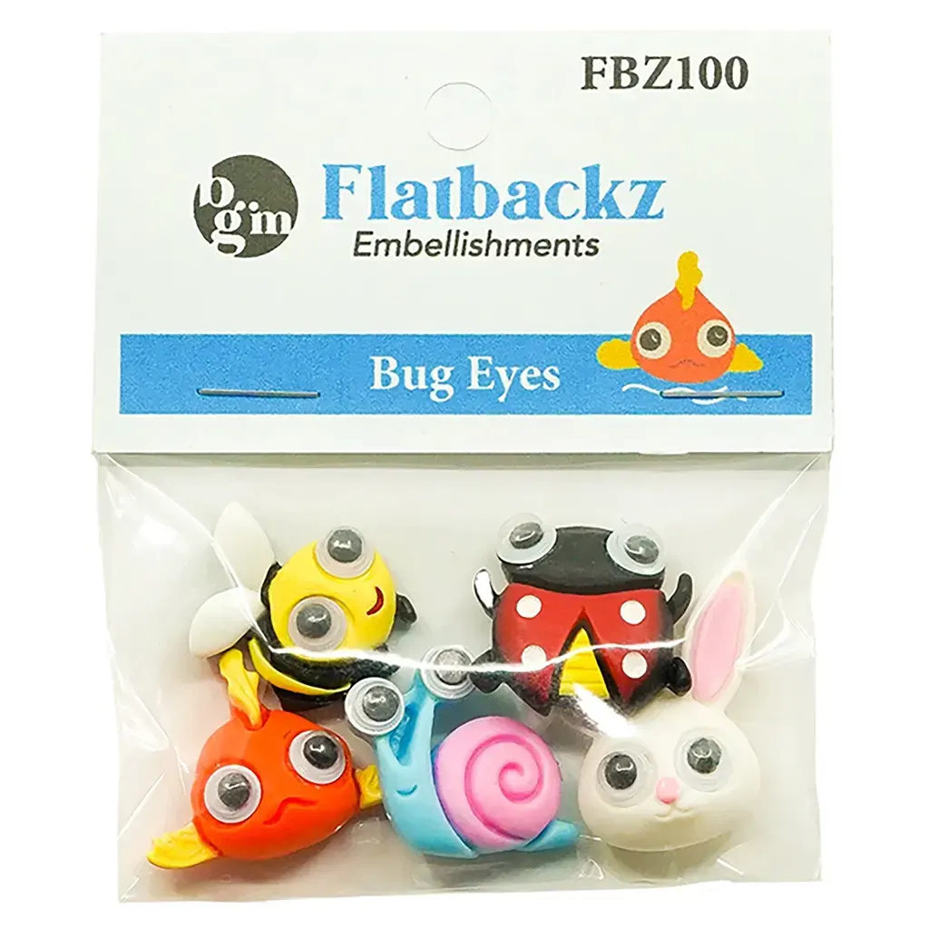 Buttons Galore Flatbackz Embellishments Bug Eyes
