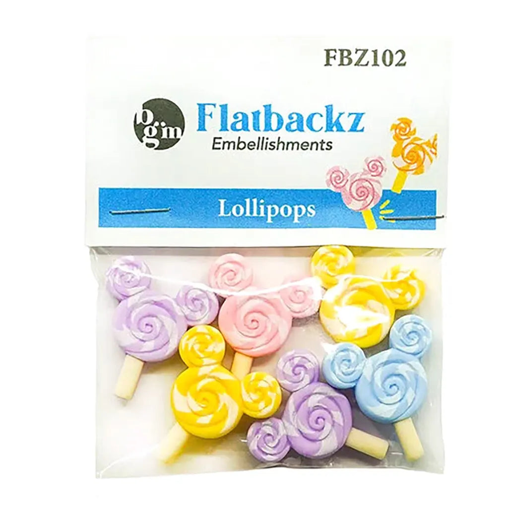 Buttons Galore Flatbackz Embellishments Lollipops