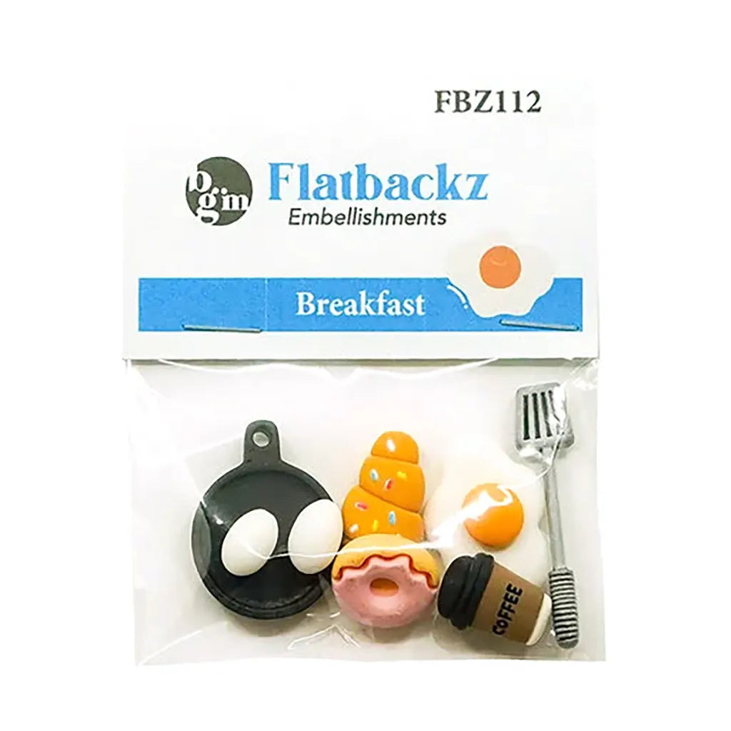 Buttons Galore Flatbackz Embellishments Breakfast