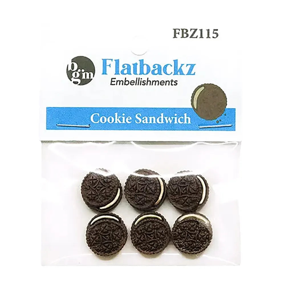 Buttons Galore Flatbackz Embellishments Cookie Sandwich