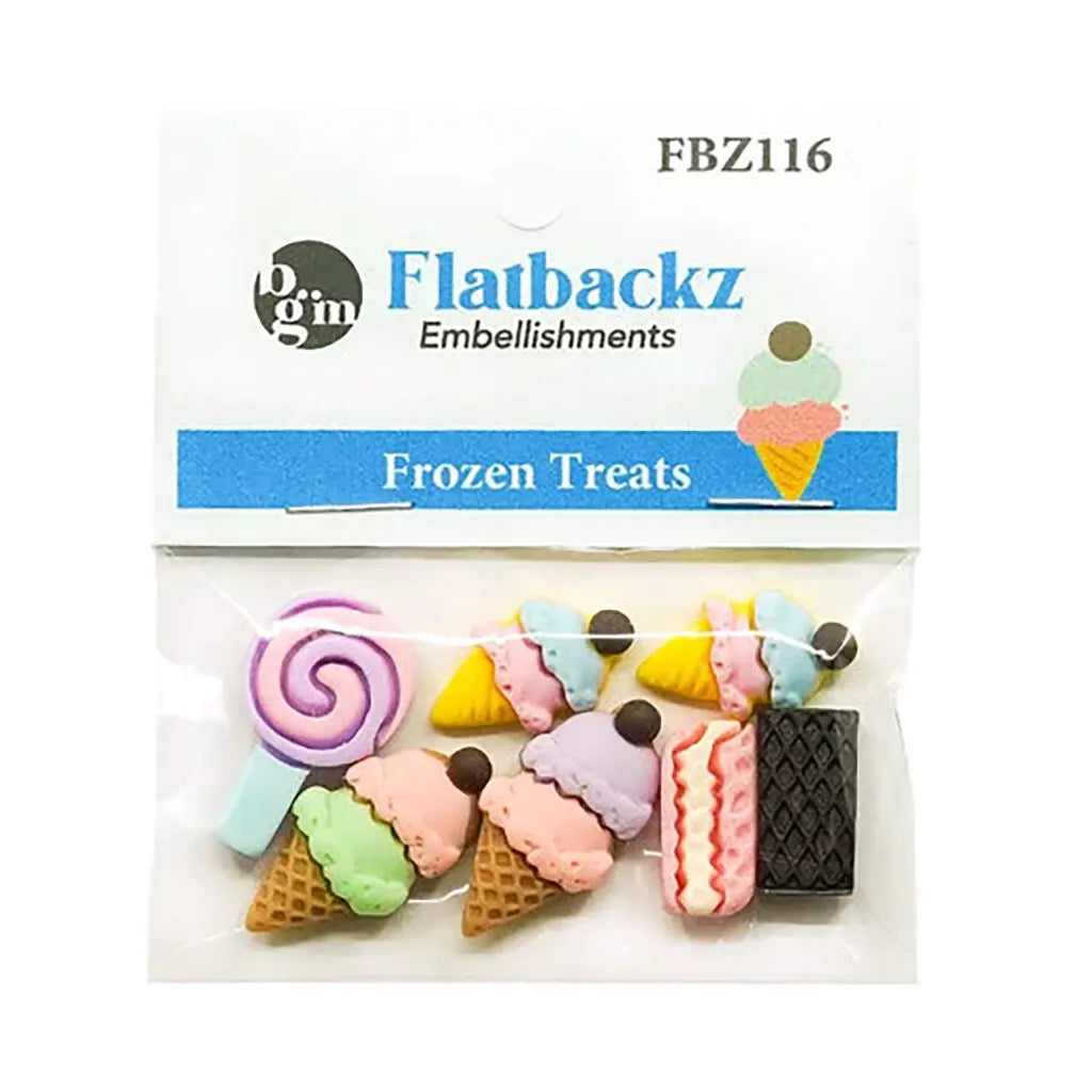 Buttons Galore Flatbackz Embellishments Frozen Treats