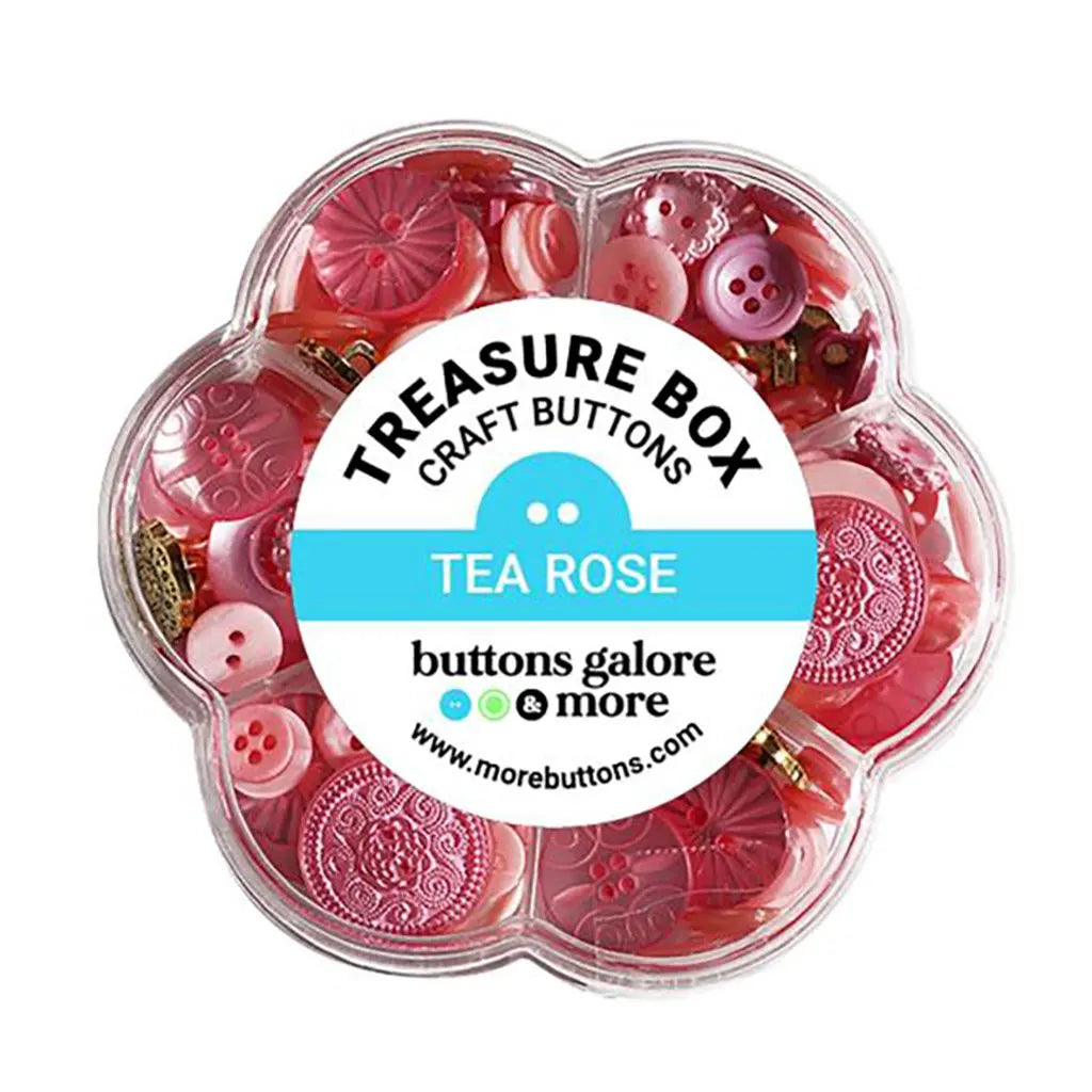 Buttons Galore Treasure Box Tea Rose