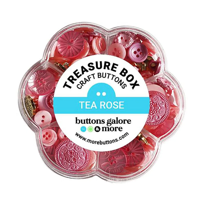 Buttons Galore Treasure Box Tea Rose