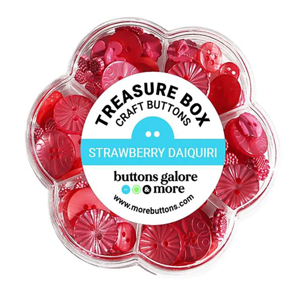 Buttons Galore Treasure Box Strawberry Daquiri