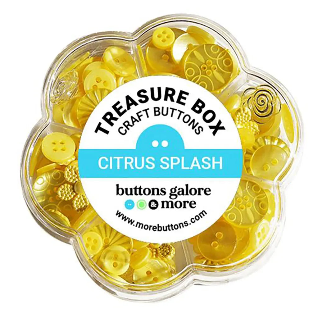Buttons Galore Treasure Box Citrus Splash