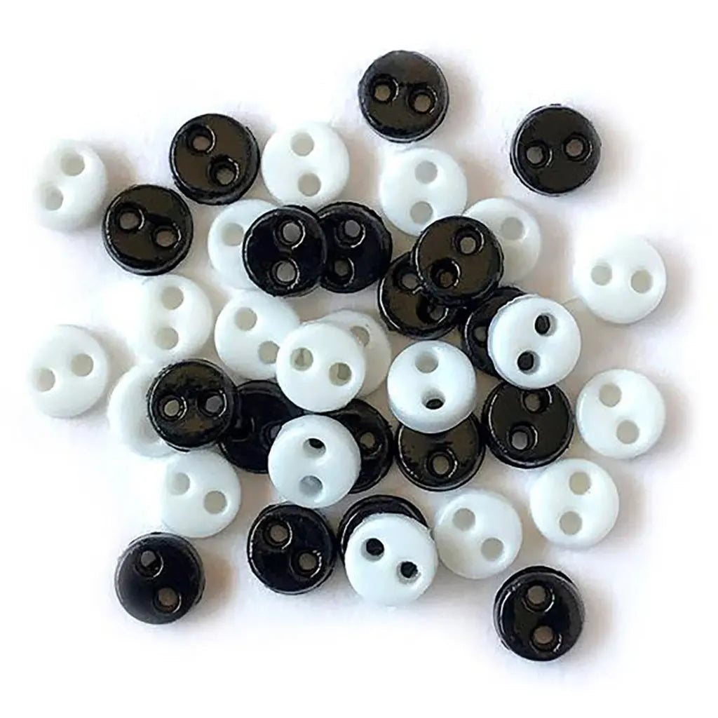 Buttons Galore Micro Buttons Black &amp; White