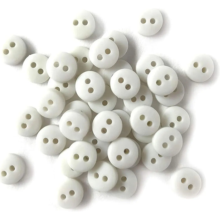 Buttons Galore Tiny Buttons White