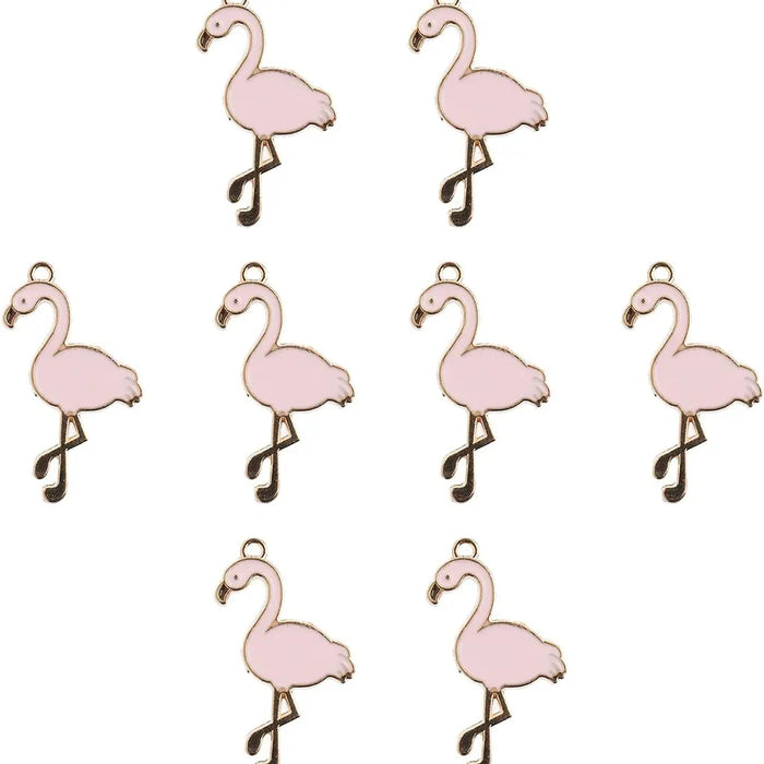 John Bead Sweet & Petite Charms Flamingo Light Pink, 35x6mm 8/Pkg