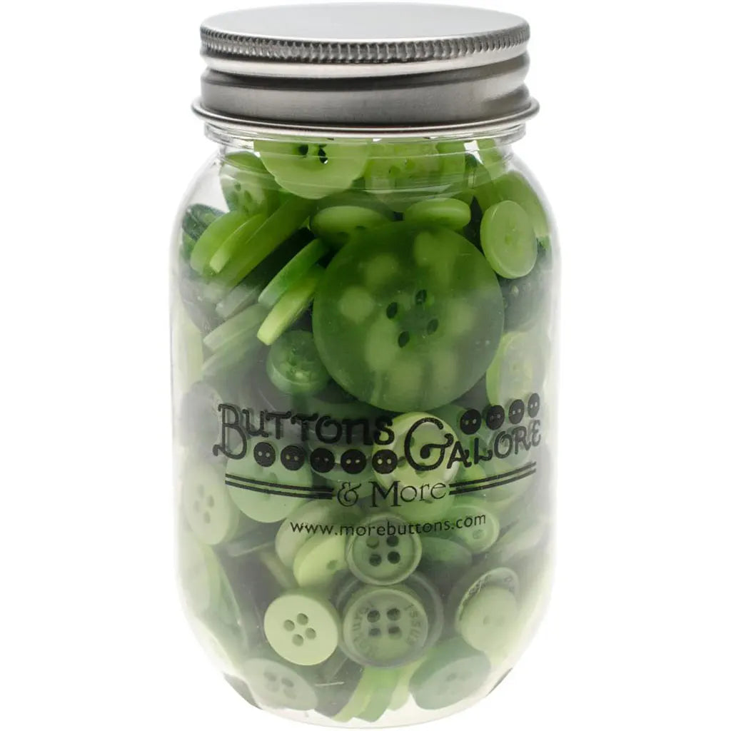 Buttons Galore Button Mason Jars Greenery