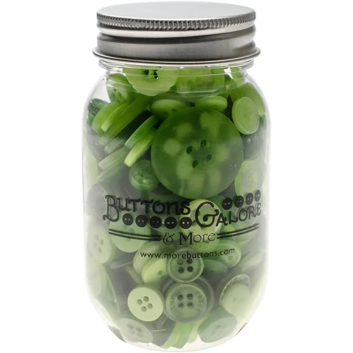 Buttons Galore Button Mason Jars Greenery