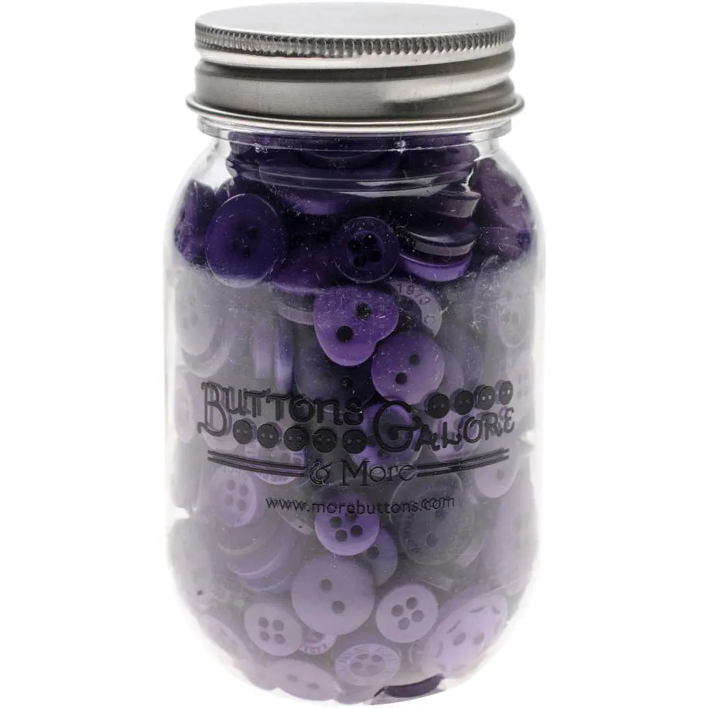 Buttons Galore Button Mason Jars Ultra Violet