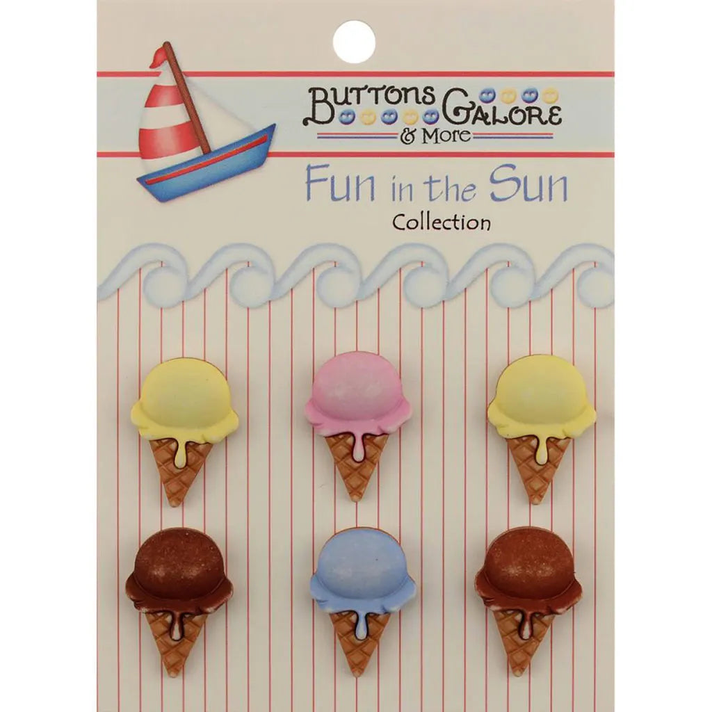 Buttons Galore Fun In The Sun Buttons Ice Cream Cones