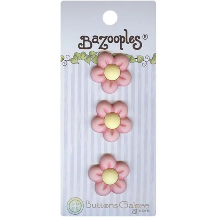 Buttons Galore Bazooples Buttons Pink Flowers