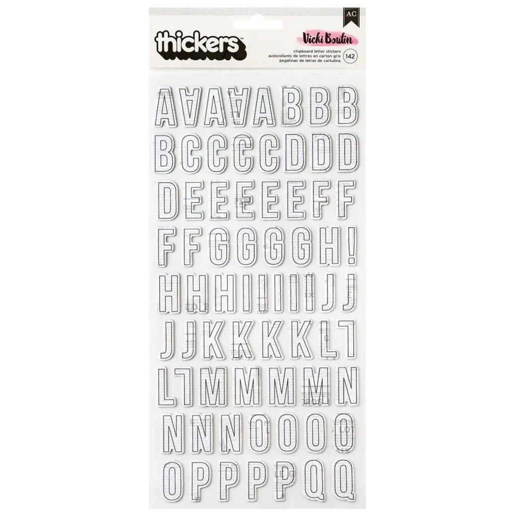 Vicki Boutin Mixed Media Thickers Stickers 142/Pkg Alpha